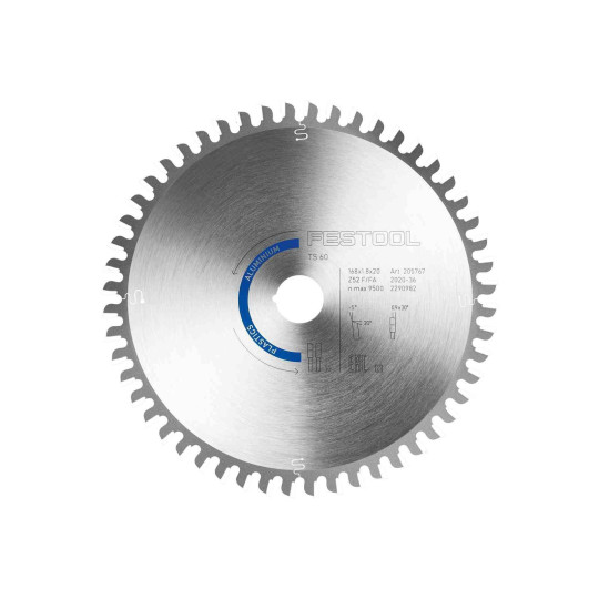 Festool Tarcza pilarska HW 168x1,8x20 F/FA 52 ALUMINIUM/PLASTICS 205767