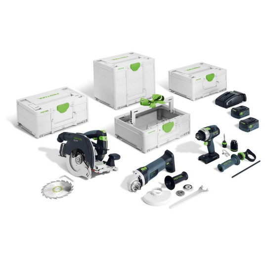 Festool Zestaw akumulatorowy Combo - Ciesielski HKC55/TPC 18/AGC 18/TB 137 578025