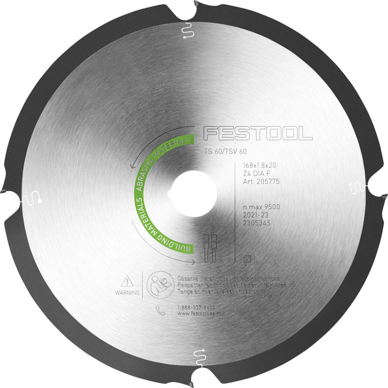 Festool Diamentowa tarcza pilarska DIA 168x1,8x20 F4 ABRASIVE MATERIALS 205769