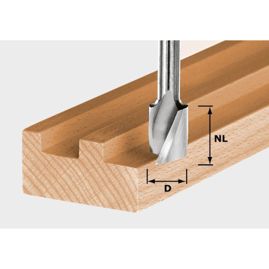 Festool  Frez spiralny do wpustów HW z trzpieniem 8 mm HW Spi S8 D6/21 490978