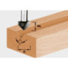 Festool  Frez do wpustów V HW z trzpieniem 8 mm HW S8 D14/7/90 490999