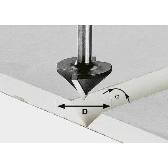 Festool  Frez do płyt gipsowo-kartonowych HW z trzpieniem 8 mm HW S8 D32/90 491001