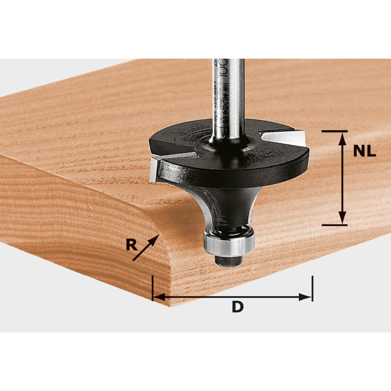 Festool  Frez do zaokrągleń HW z trzpieniem 8 mm HW S8 D167/R2 KL 491009