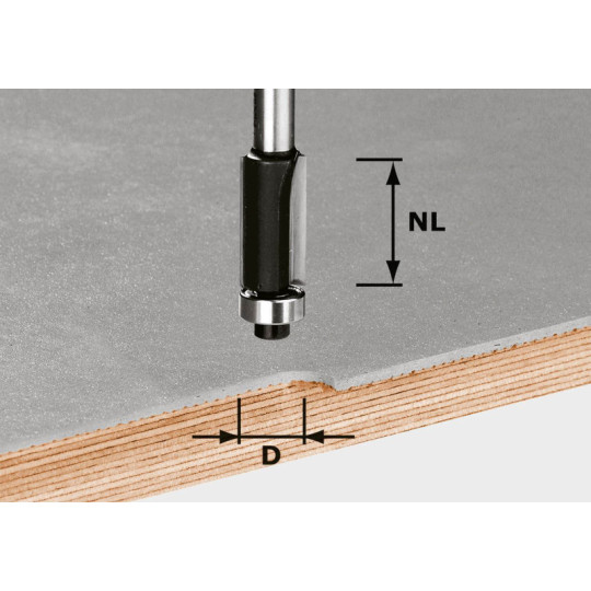 Festool  Frez do wyrównywania HW z trzpieniem 8 mm HW S8 D127/NL25 491027