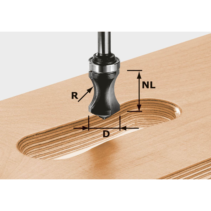 Festool  Frez do uchwytów HW z trzpieniem 8 mm HW S8 R16/NL32 491033