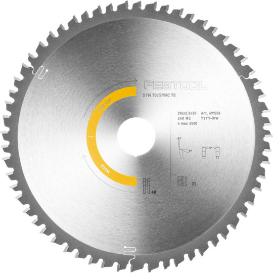 Festool Tarcza pilarska z zębem drobnym 216x23x30 W48 491050