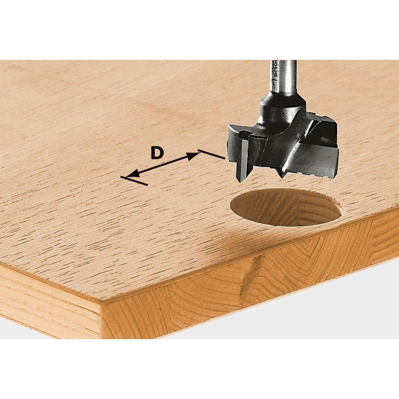 Festool  Wiertłofrez do otworów pod okucia HW z trzpieniem 8 mm HW S8 D15 491070