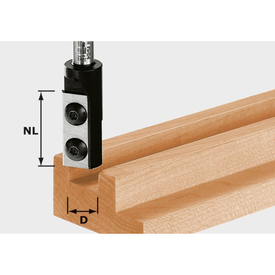 Festool  Frez z płytkami do wpustów HW 8 mm HW S8 D8/20 WP Z1 491078