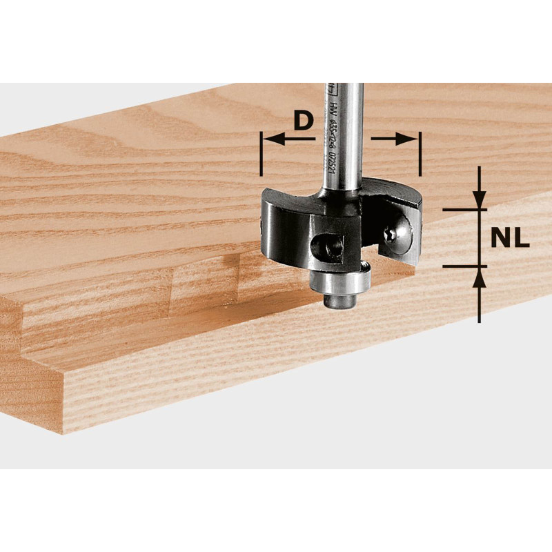 Festool Frez z płytkami do wręgów z trzpieniem 8 mm HW S8 D38/12 491085