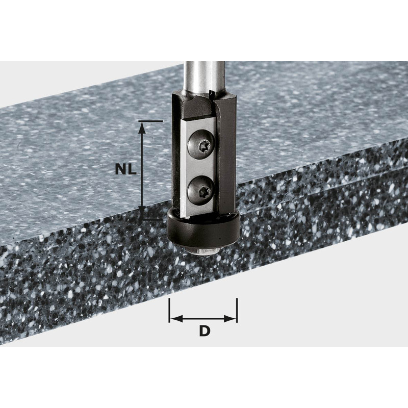 Festool  Frez z płytkami do wyrównywania HW z trzpieniem 12 mm HW S12 D21/30WM 491120