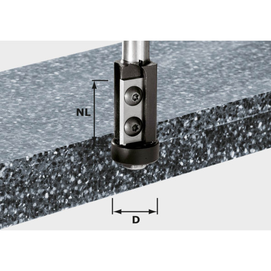 Festool  Frez z płytkami do wyrównywania HW z trzpieniem 12 mm HW S12 D21/30WM 491120