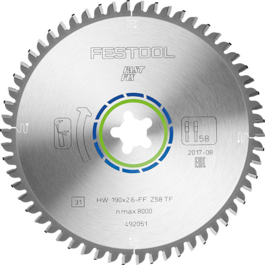 Festool  Tarcza pilarska specjalna 190x26 FF TF58 492051