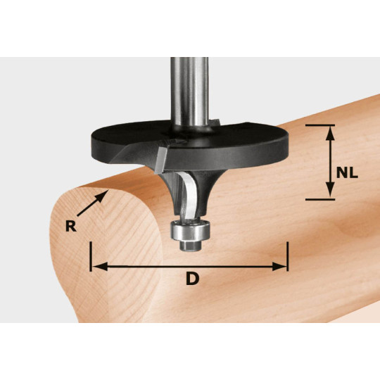 Festool  Frez do zaokrągleń HW z trzpieniem 12 mm HW R16/D64/26 S12 492710