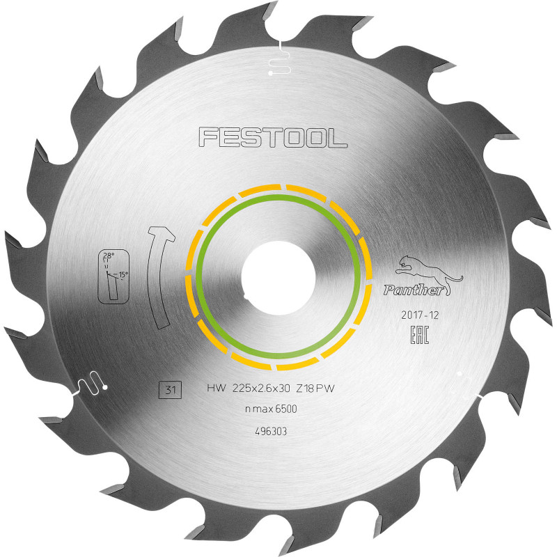 Festool  Tarcza pilarska Panther 225x26x30 PW18 496303