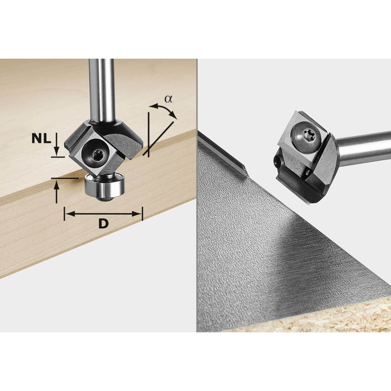 Festool  Frez z płytkami do fazowania HW S8 HW 45 D27 12x12 KL 499807