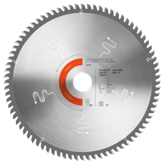 Festool  Tarcza pilarska HW 254x2,4x30 TF80 L LAMINATE/HPL 575977