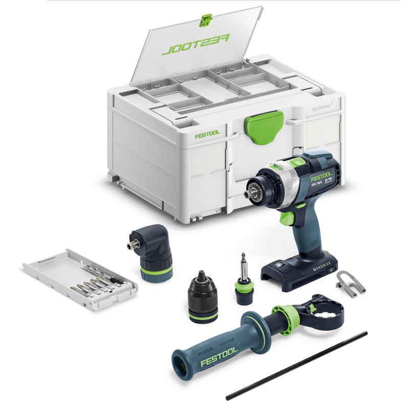 Festool Akumulatorowa wiertarko-wkrętarka udarowa TPC 18/4 I-Basic-Set QUADRIVE 577625