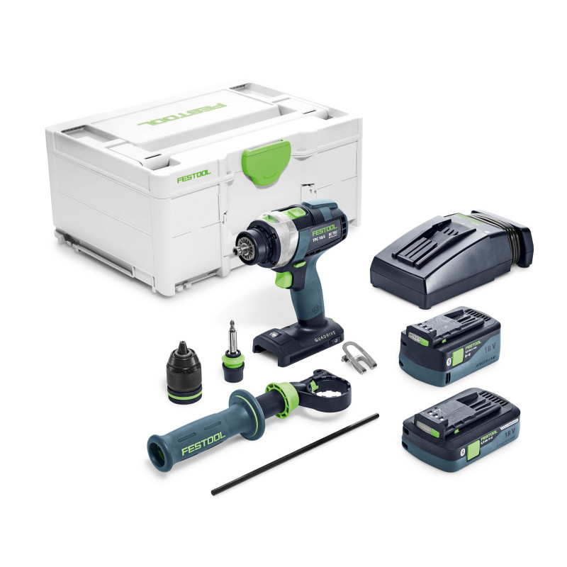 Festool Akumulatorowa wiertarko-wkrętarka udarowa TPC 18/4 5,0/4,0 I-Plus QUADRIVE 577651 (575605)