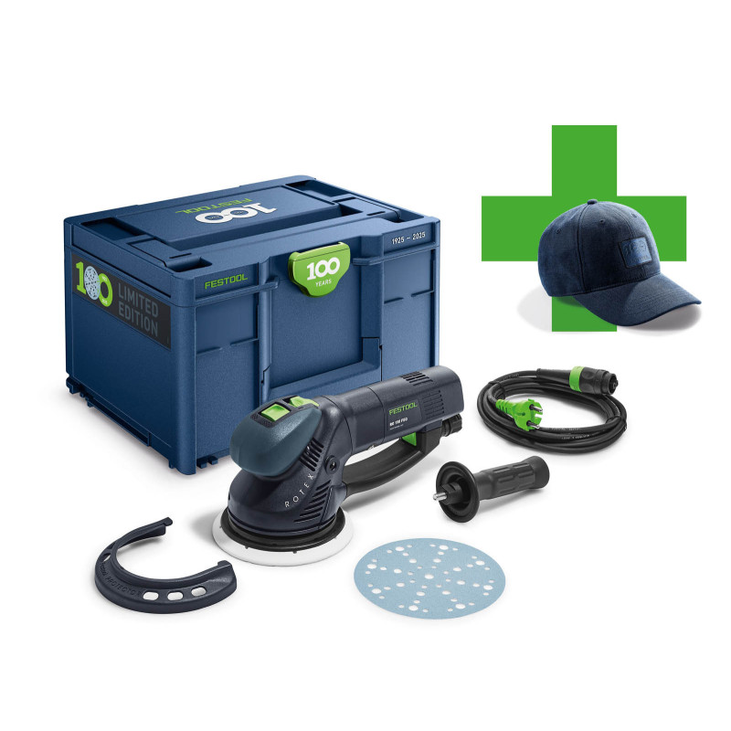 FESTOOL Szlifierka ROTEX RO 150 w niebieskim Systainerze³ "100 lat" + czapka GRATIS 578233