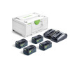 Festool Zestaw energii SYS 18V 4xHP5,0/TCL6DUO 578681