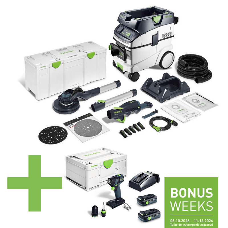 Festool Zestaw złożony z szlifierki przegubowej i odkurzacza PLANEX LHS 2 225 EQI/CTL 36-Set 578424
