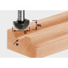Festool  Frez do wgłębień półokrągłych HW z trzpieniem 8 mm HW S8 R127 490987