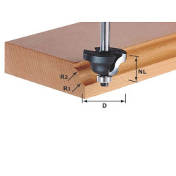 Festool Frez dwupromieniowy HW z trzpieniem 8 mm HW S8 D381/R635/R635