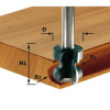 Festool  Frez do listew uchwytowych HW z trzpieniem 8 mm HW S8 D22/16/R256 491140