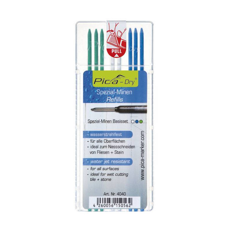 Wodoodporne Wkłady kolorowe do Ołówka 3030 PICA MARKER 4040