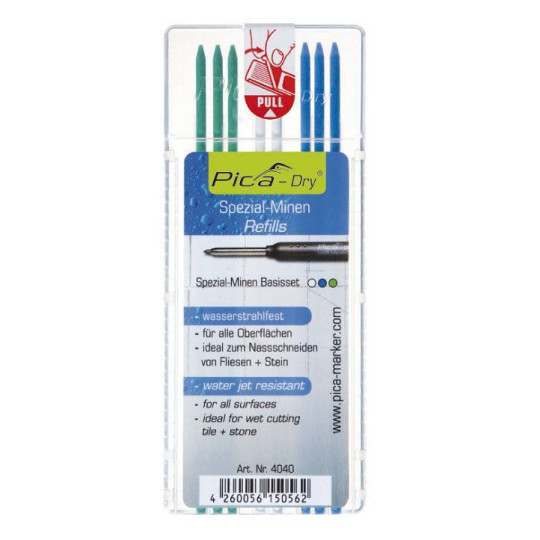 Wodoodporne Wkłady kolorowe do Ołówka 3030 PICA MARKER 4040