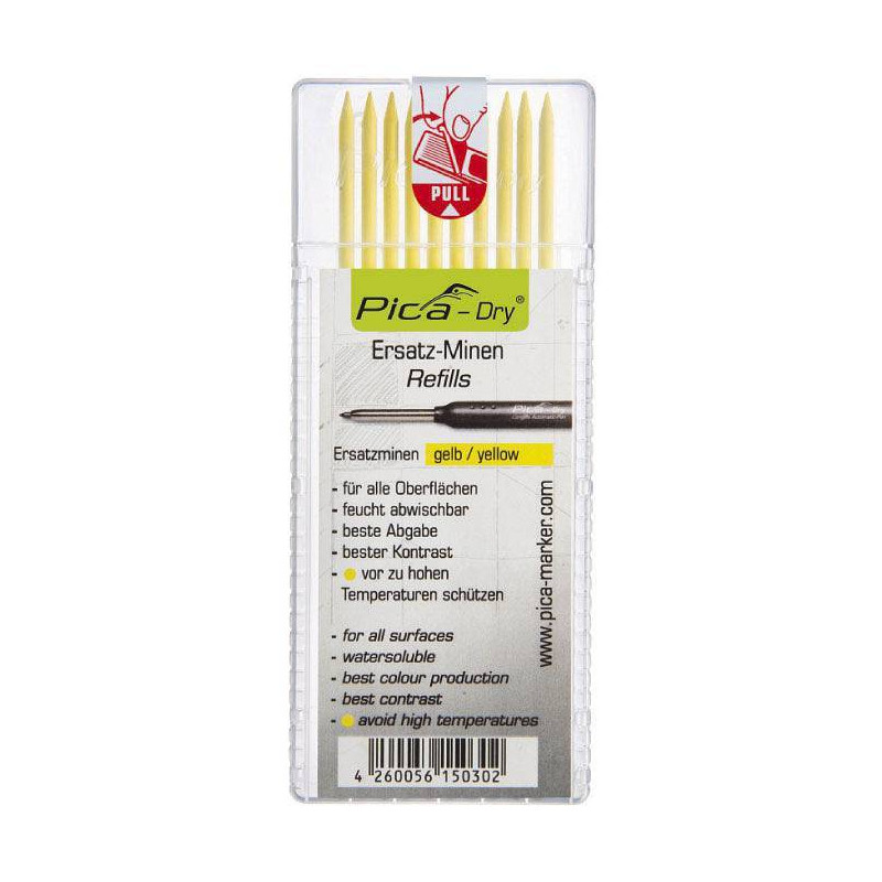 Wodorozpuszczalne żółte Wkłady do Ołówka 3030 PICA DRY MARKER 4032
