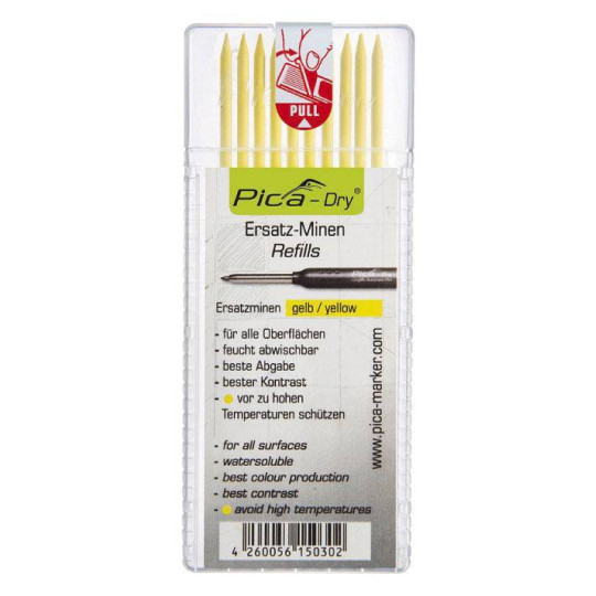 Wodorozpuszczalne żółte Wkłady do Ołówka 3030 PICA DRY MARKER 4032
