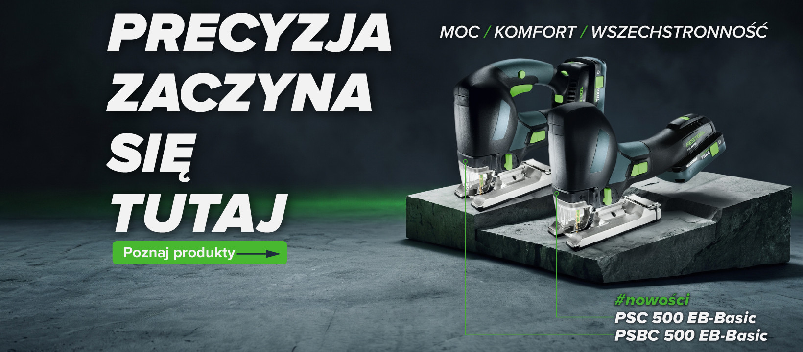 Nowe wyrzynarki FESTOOL PSC500, PSBC500